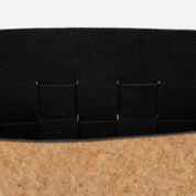 Storage basket - Set of 3 - L40 x W30 x H30 cm - Cork/Felt - Black