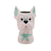 VASE - VASE À FLEURS CHIEN - Rose/menthe - 13,5x14,5x23cm