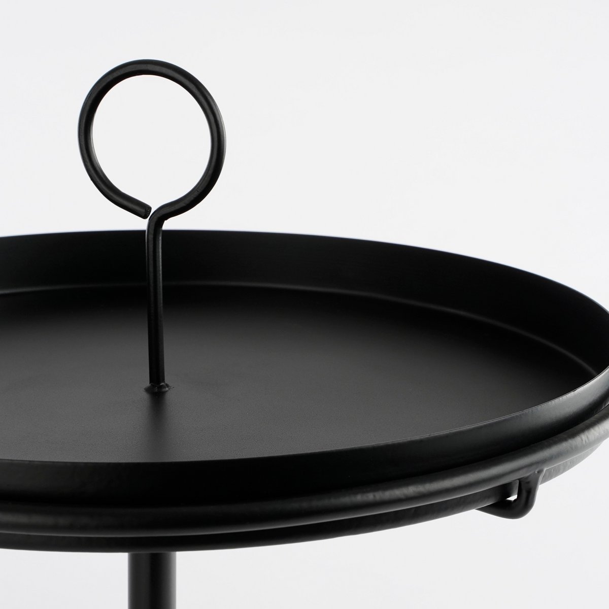 Aston tray table - H40 x Ø31 cm - Metal - Black