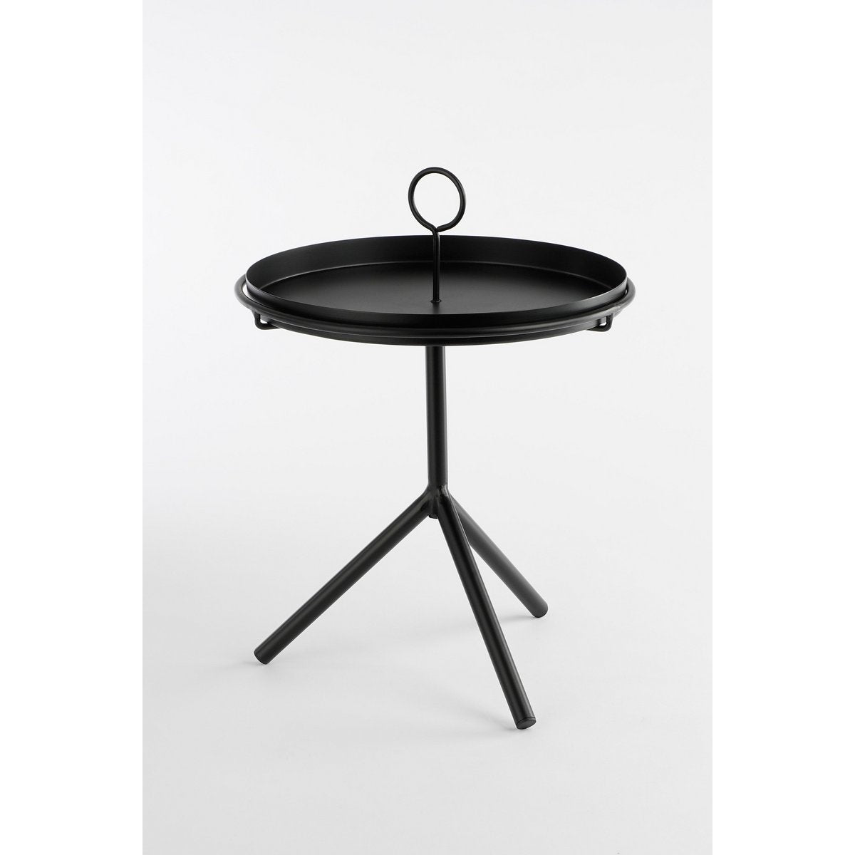 Aston tray table - H40 x Ø31 cm - Metal - Black