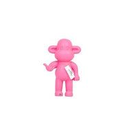 Ornament - hang los aap beeldje 'de legende'- polyresin - roze - 20,5x13,5x35cm