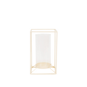 Lantern - Metal/Glass - White - 12.5x12.5x20cm