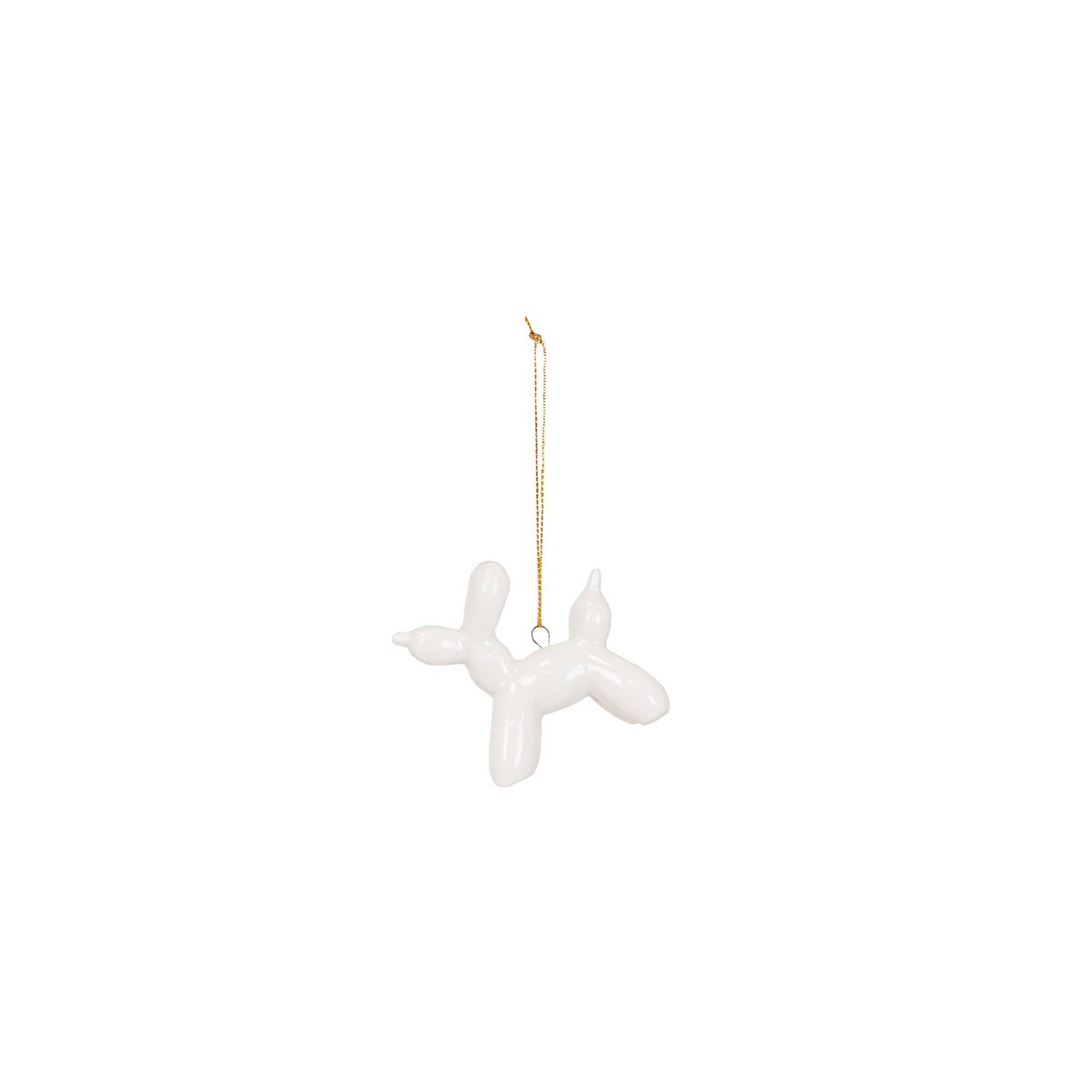 Ornament - Balloon Dog Pendant - Ceramics - White - 6.5x3x6cm