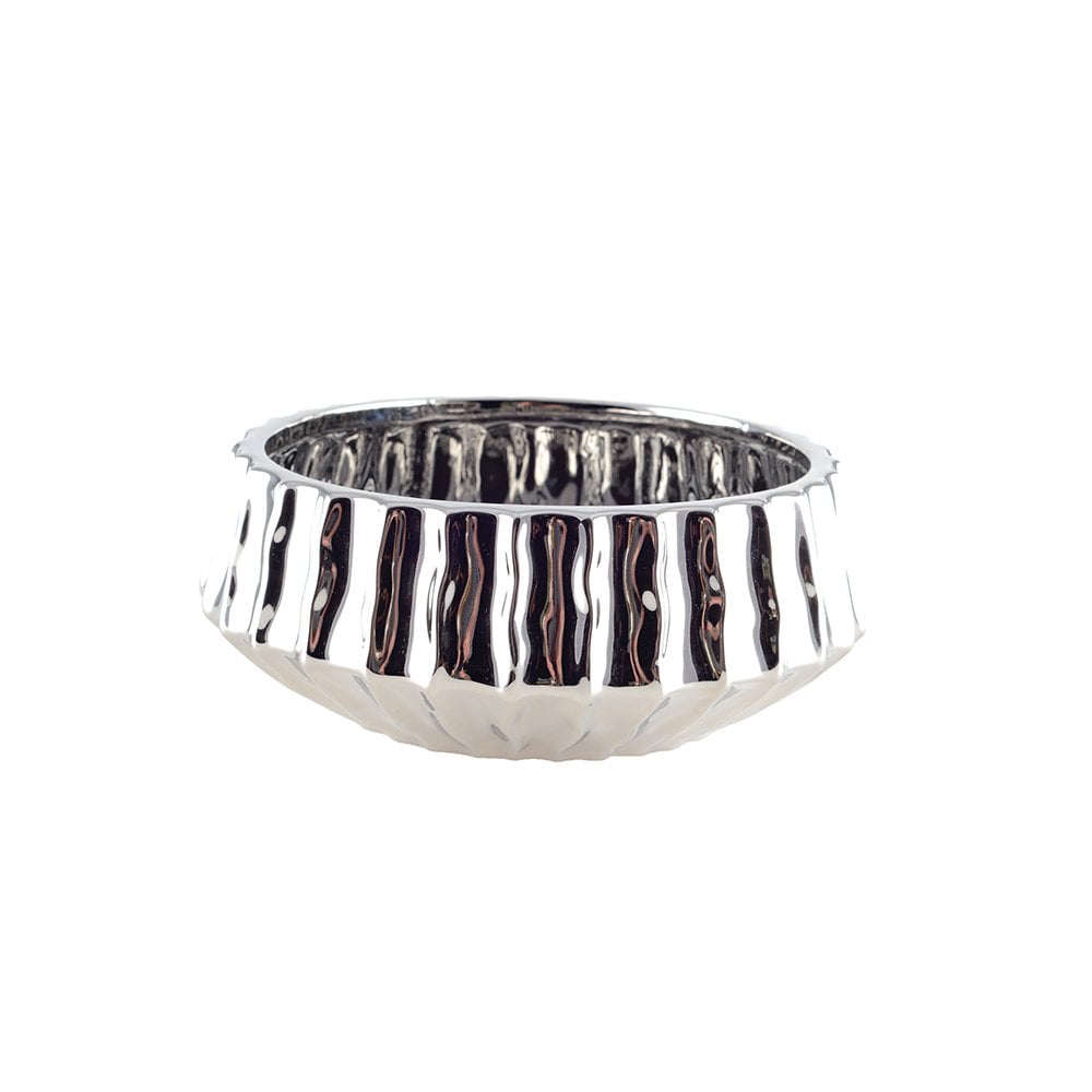 Shiny Silver Deco 20x20x8cm