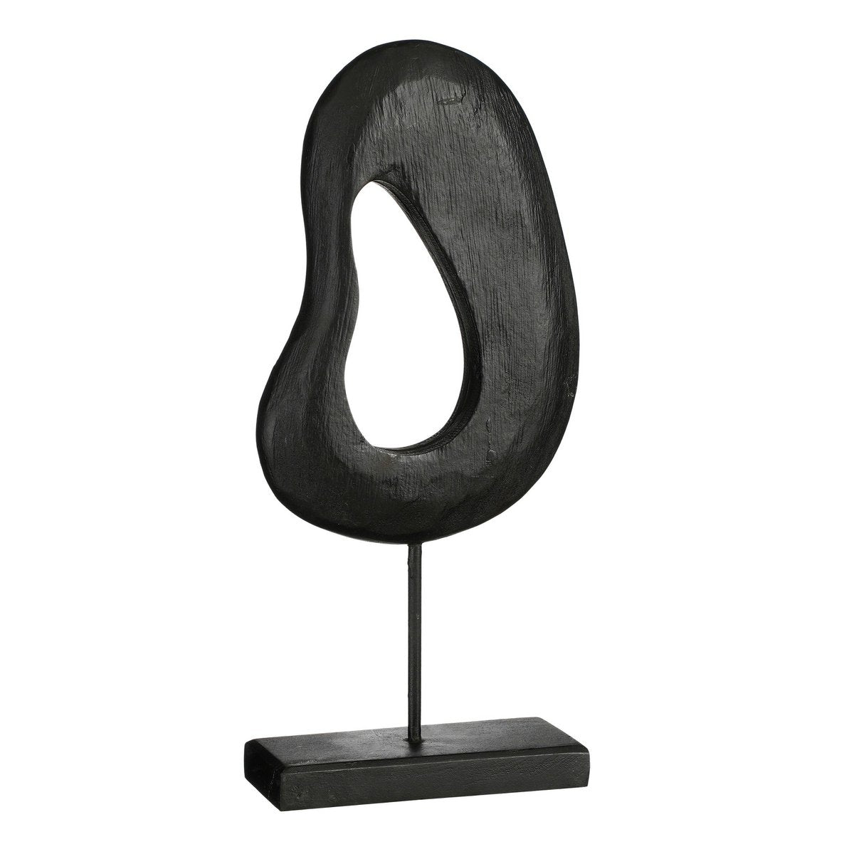 Pastina Ornament on Foot - L7 x W17 x H38 cm - FSC 100% Mango Wood - Black