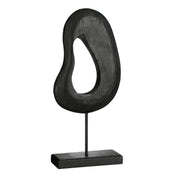 Pastina Ornament on Foot - L7 x W17 x H38 cm - FSC 100% Mango Wood - Black