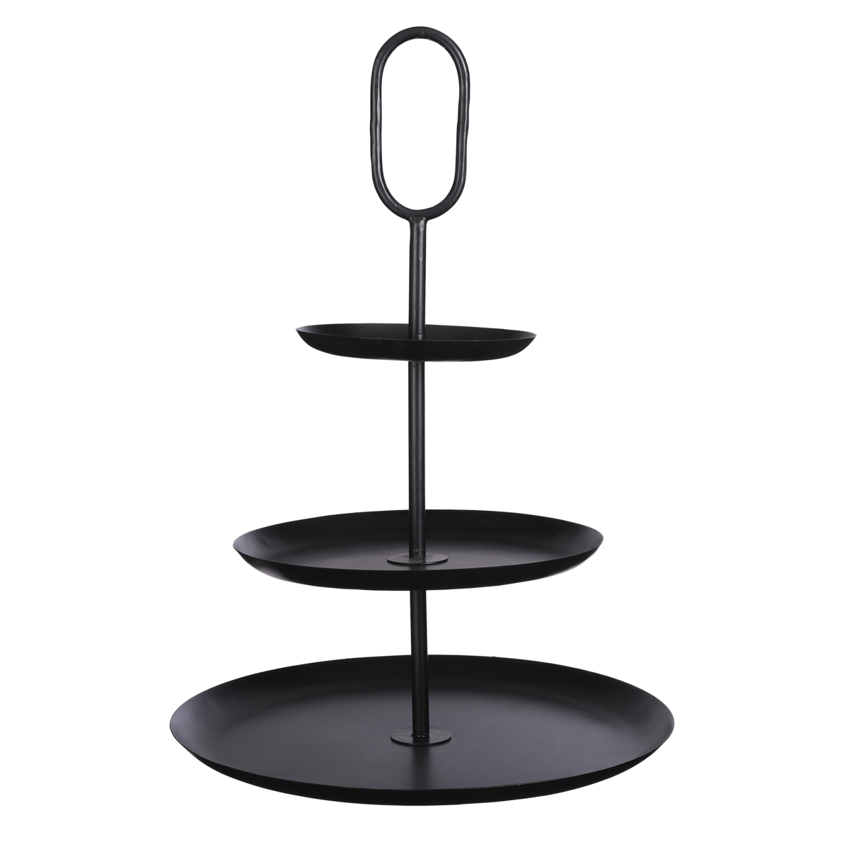 Rama Etagère 3-Tier - H55 x Ø38 cm - Metal - Black