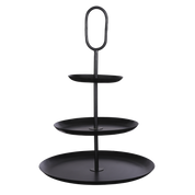 Rama Etagère 3-Tier - H55 x Ø38 cm - Metal - Black