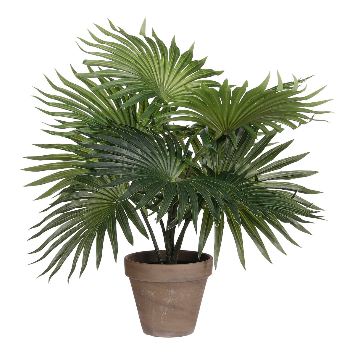Palmier artificiel en pot Stan - H 40 x Ø 35 cm - Vert