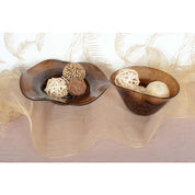 Glass Brown Decorative tray 29x21x17cm 