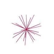 Ornament - Vuurwerk - Metaal - Neon Roze - 25x25x25cm