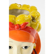 Funny Flowerpot Inside - H25 x Ø20 cm - Dolomite - Yellow