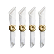 Set van 4 rondes van Nilled servetten gouden