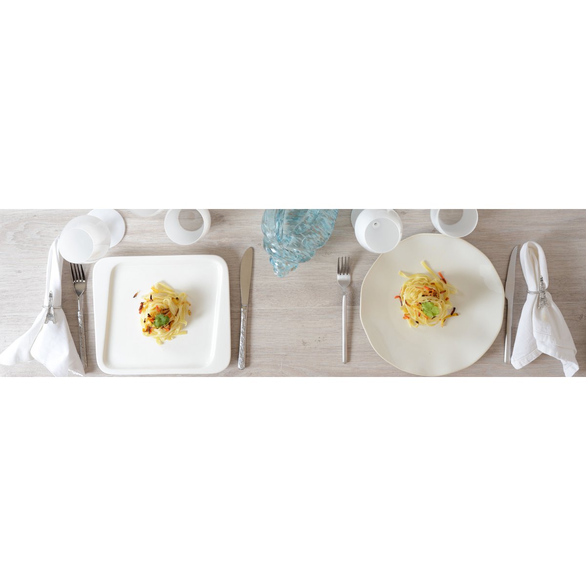 Rosa wit plat bord 27x27x2.8cm