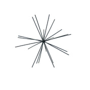 Ornament - Vuurwerk - Metaal - Zwart - 25x25x25cm