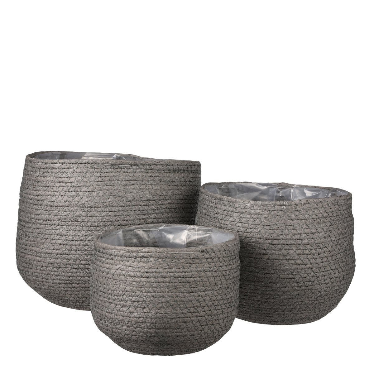 Jorck Plantenmand - Set van 3 - Grijs