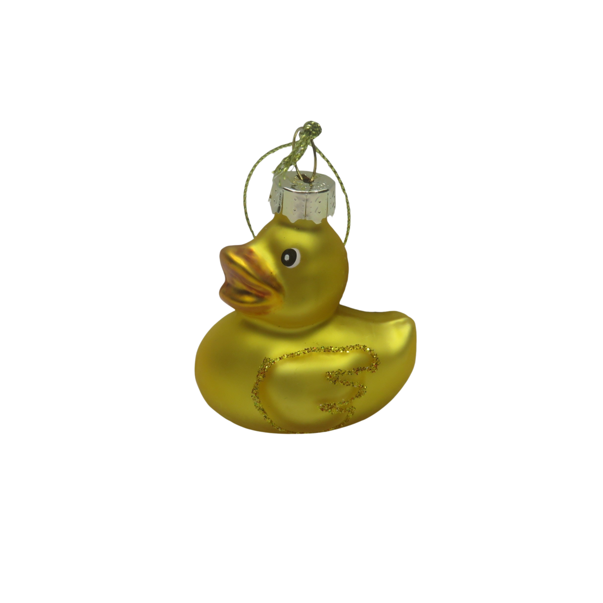 Christmas pendant - Rubber duck - Glass - Yellow - 4x5x5.5cm