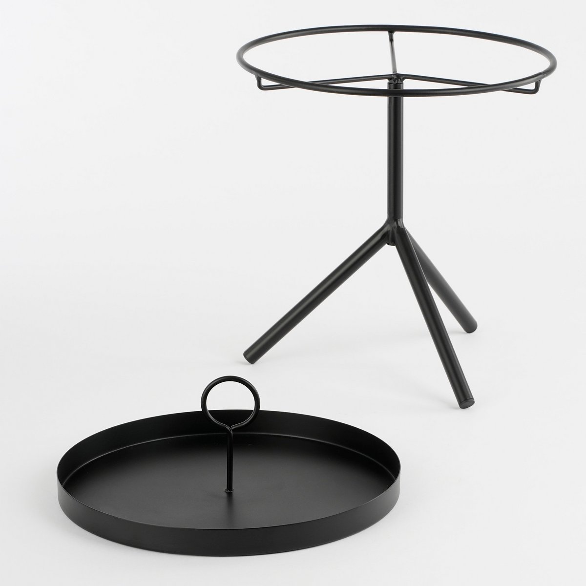 Aston tray table - H40 x Ø31 cm - Metal - Black