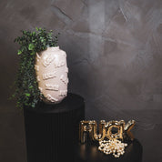 Vase - 'FUCK' - Ceramic - Beige - 17x17x27cm