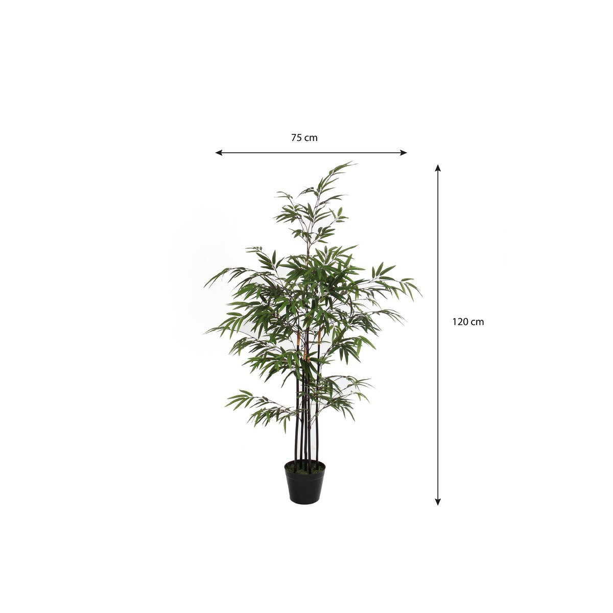 Bambou artificiel - H120 x Ø75 cm - Vert