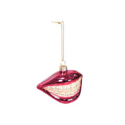 Christmas pendant - Bracelet Lip - Glass - Pink - 9x6.5x6.5cm