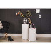 Side table/pillar - cylinder - white- 30x65cm