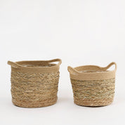 Anne Plant Basket - Set of 2 - H28 x Ø30 cm - Seagrass - Light brown