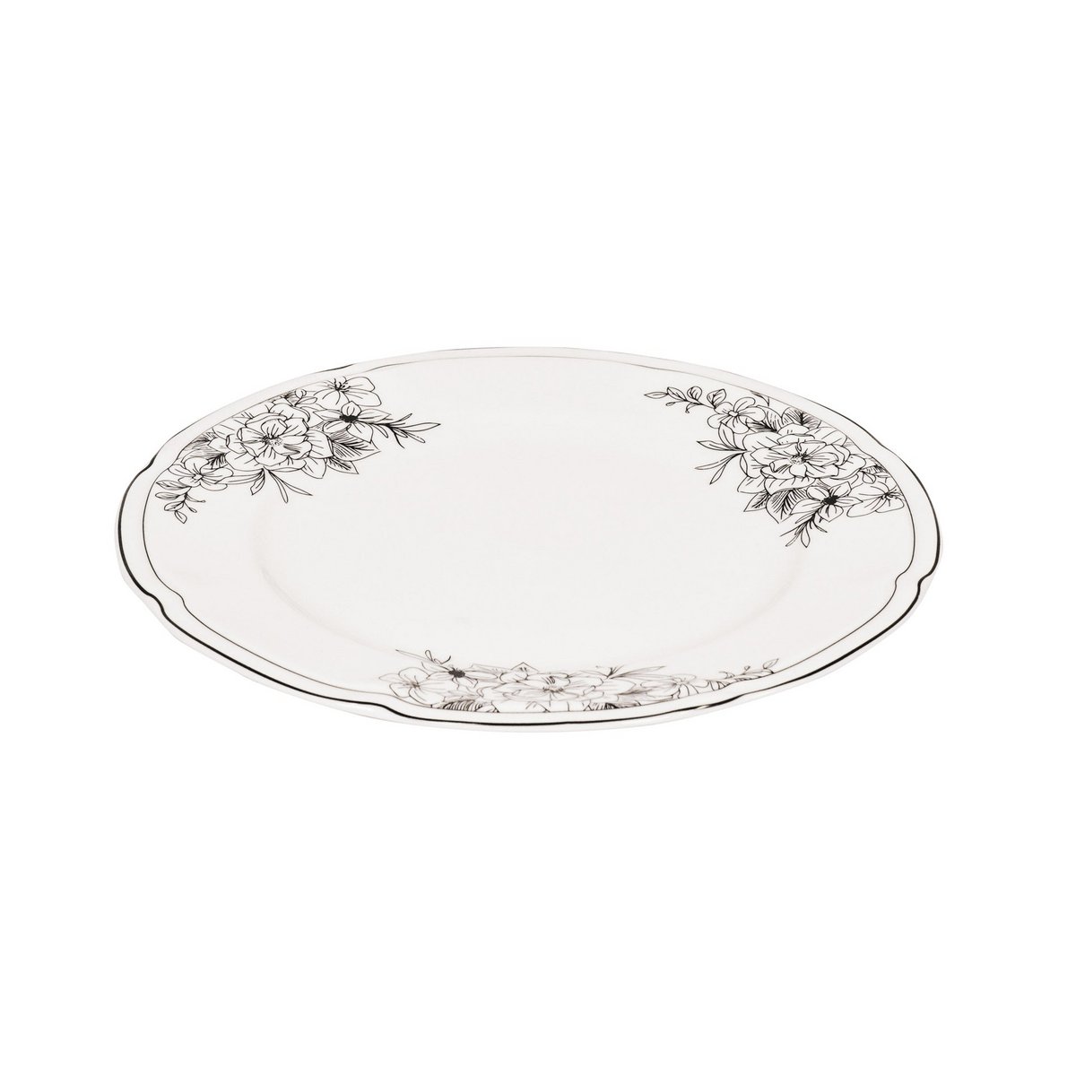 Plate - Les Fleurs - Newbone China - 26x26x1.5cm