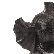 Ornament - Elephant - Polyresin - Black - 7x7x11cm