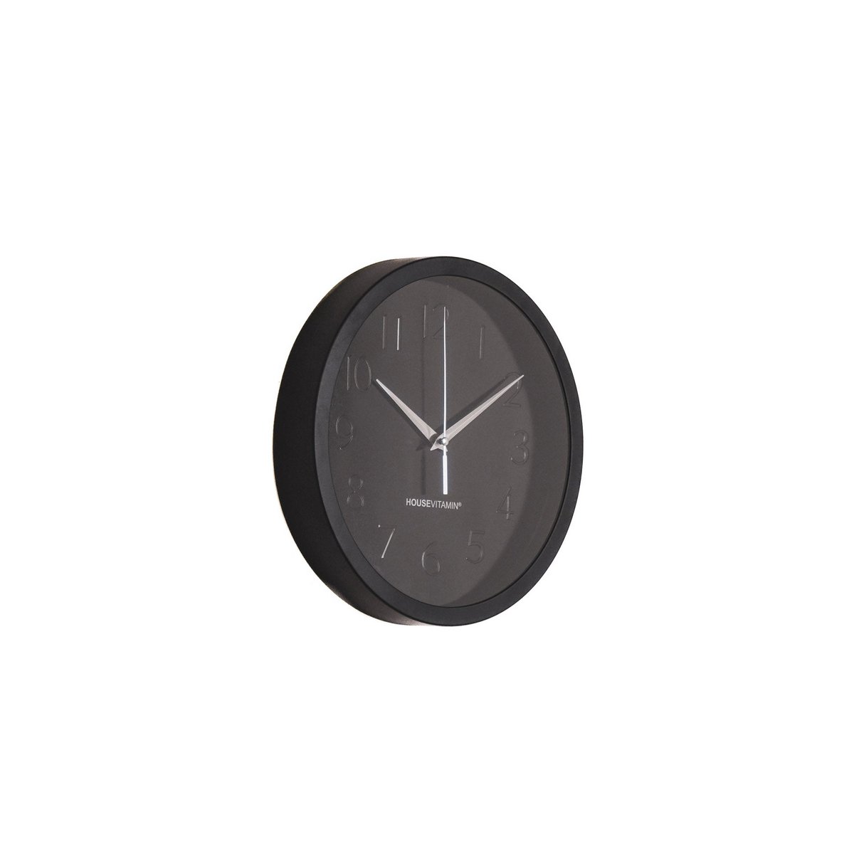 Wall clock - Metal/Glass - Black - 25x4.2x25cm