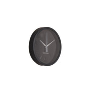 Wall clock - Metal/Glass - Black - 25x4.2x25cm