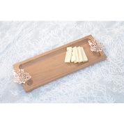 Decorative wooden tray with rose gold