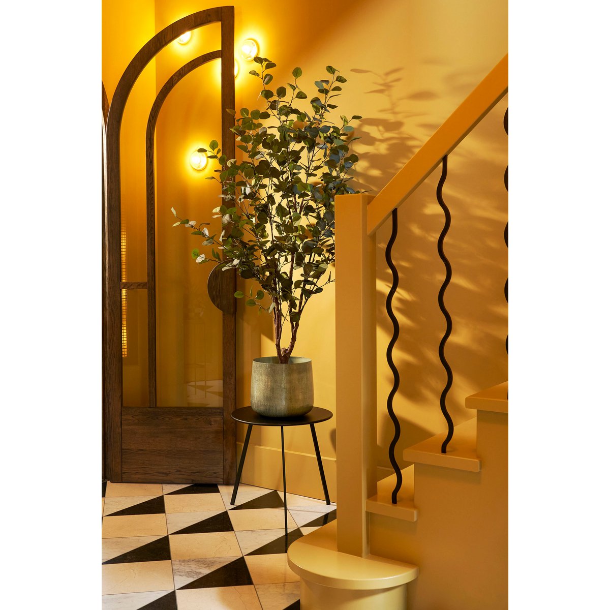 Seatle Outdoor Side Table - H50 x Ø50 cm - Metal - Black