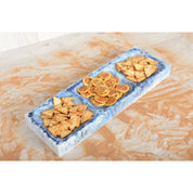 Aperitif Dish 3 Compartimenten / Blue Resin Cake Dish Cloud