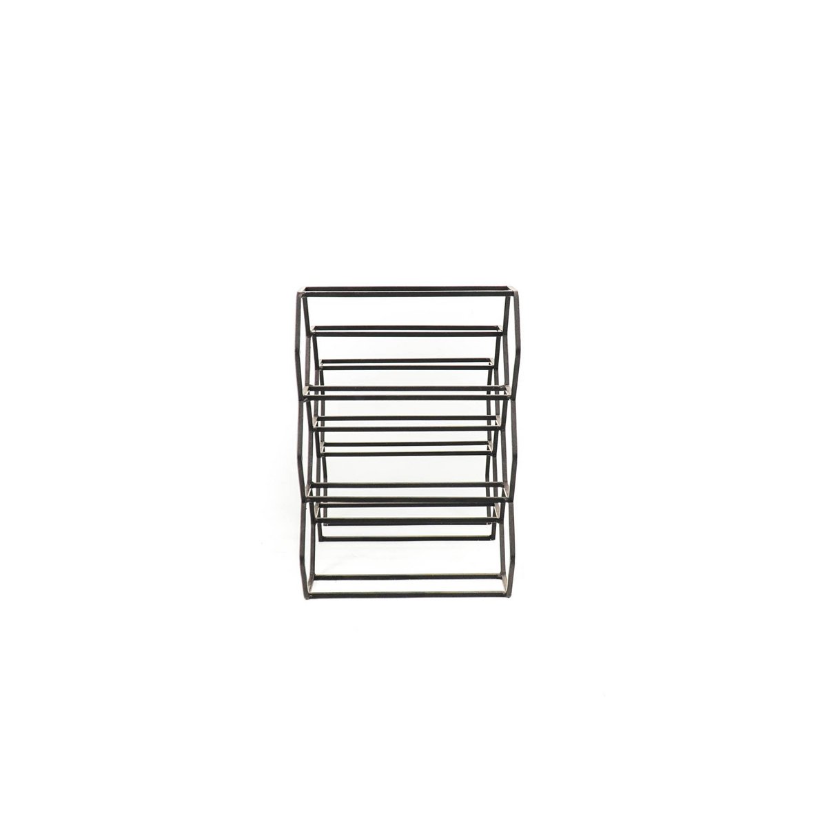 Wine rack - Metal - Black - 6 bottles -