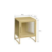 Clifton storage cupboard with doors - L38 x B35 x H50 cm - Metal - Beige