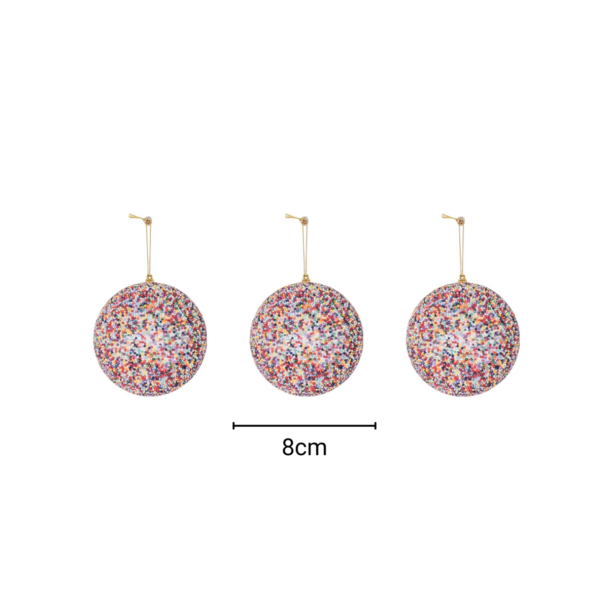Christmas pendants - Christmas balls - Foam - Disco Dip -S3- 8cm