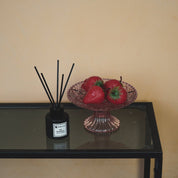 Taartbord - Glas - Roze - 15x8cm