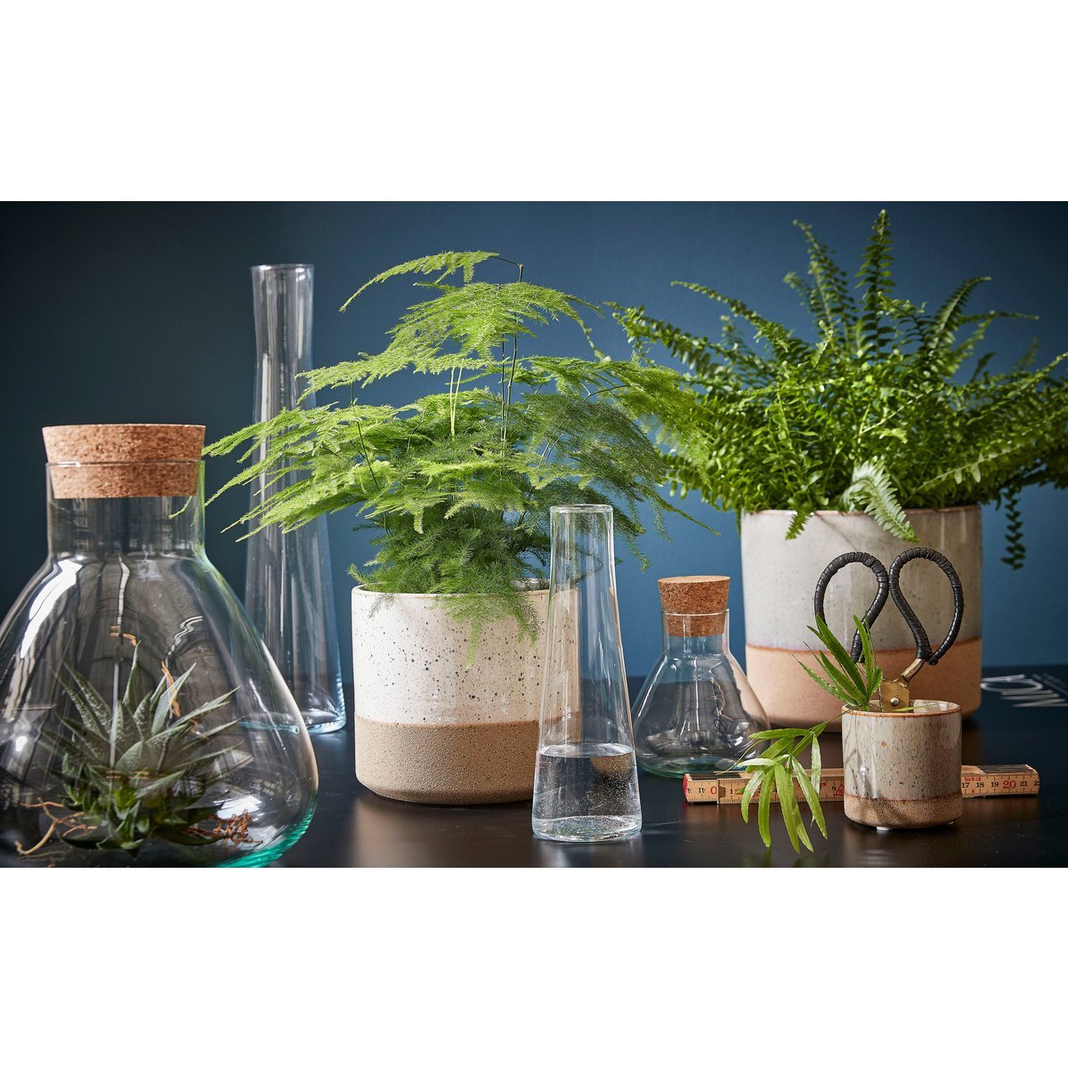 Emily Storage Jar - H25 x Ø23 cm - Recycled Glass - Transparent