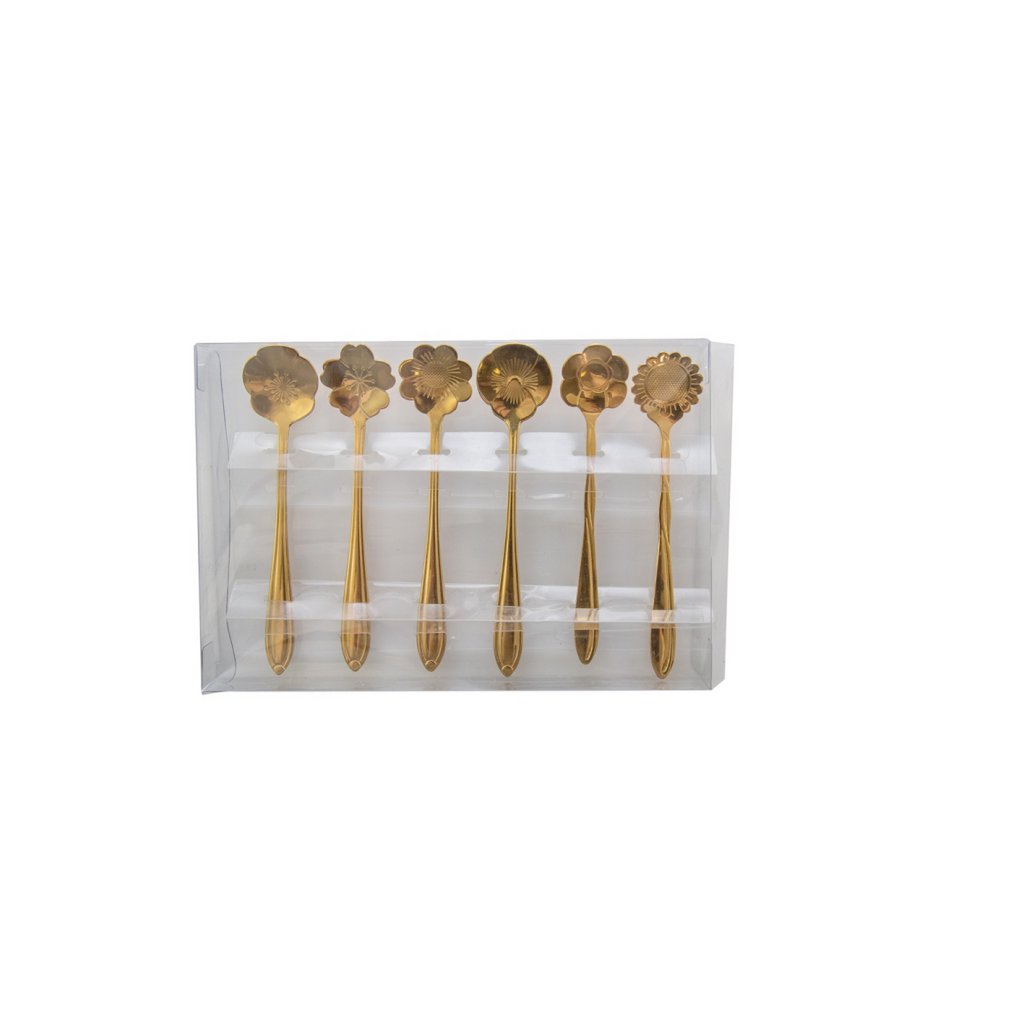 Golden Assorted Flower Desserts - Set van 6