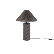 Pleated Lampshade - Polyester - Black - 8x35x21cm