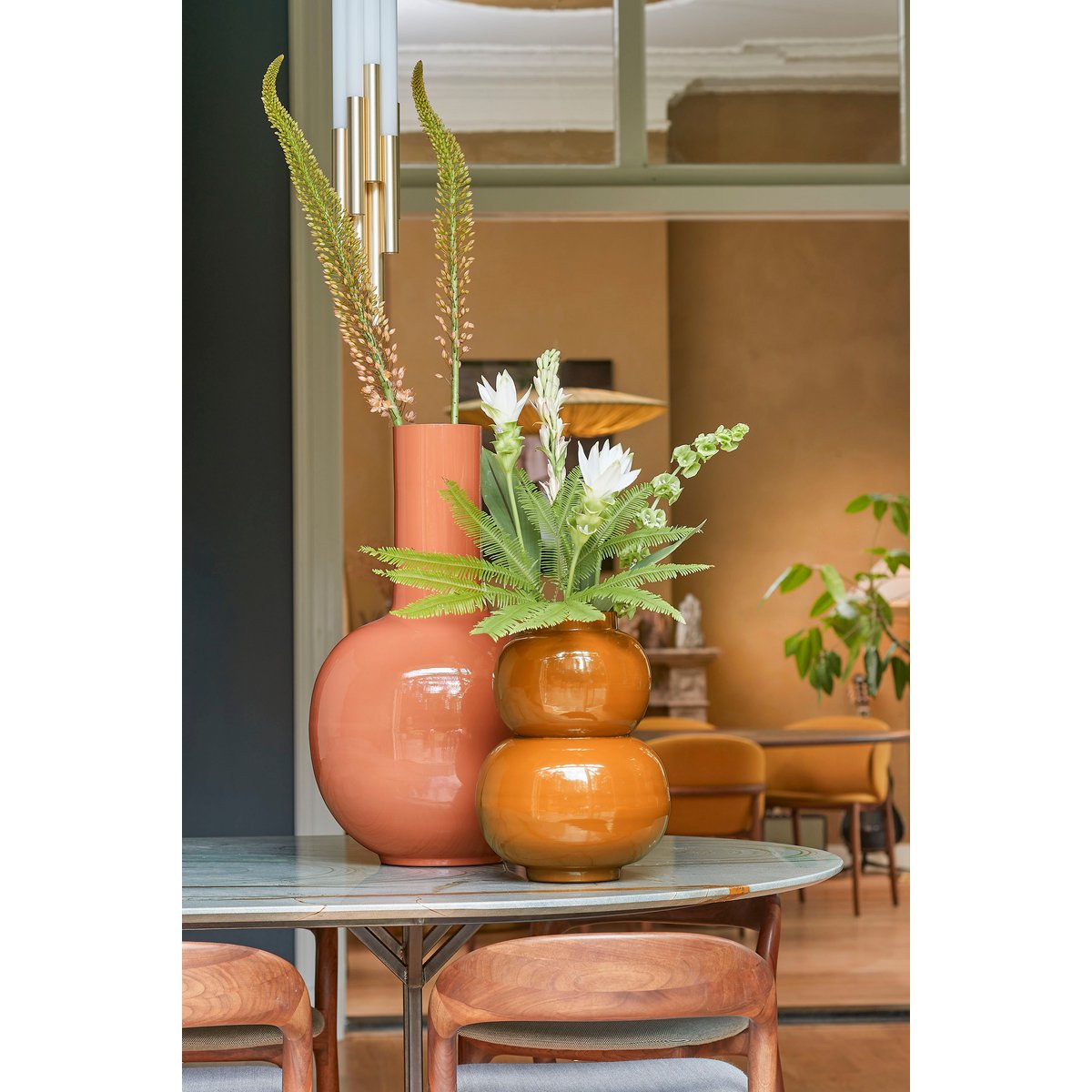 Boyd Vase - H37 x Ø26 cm - Metal - Brown