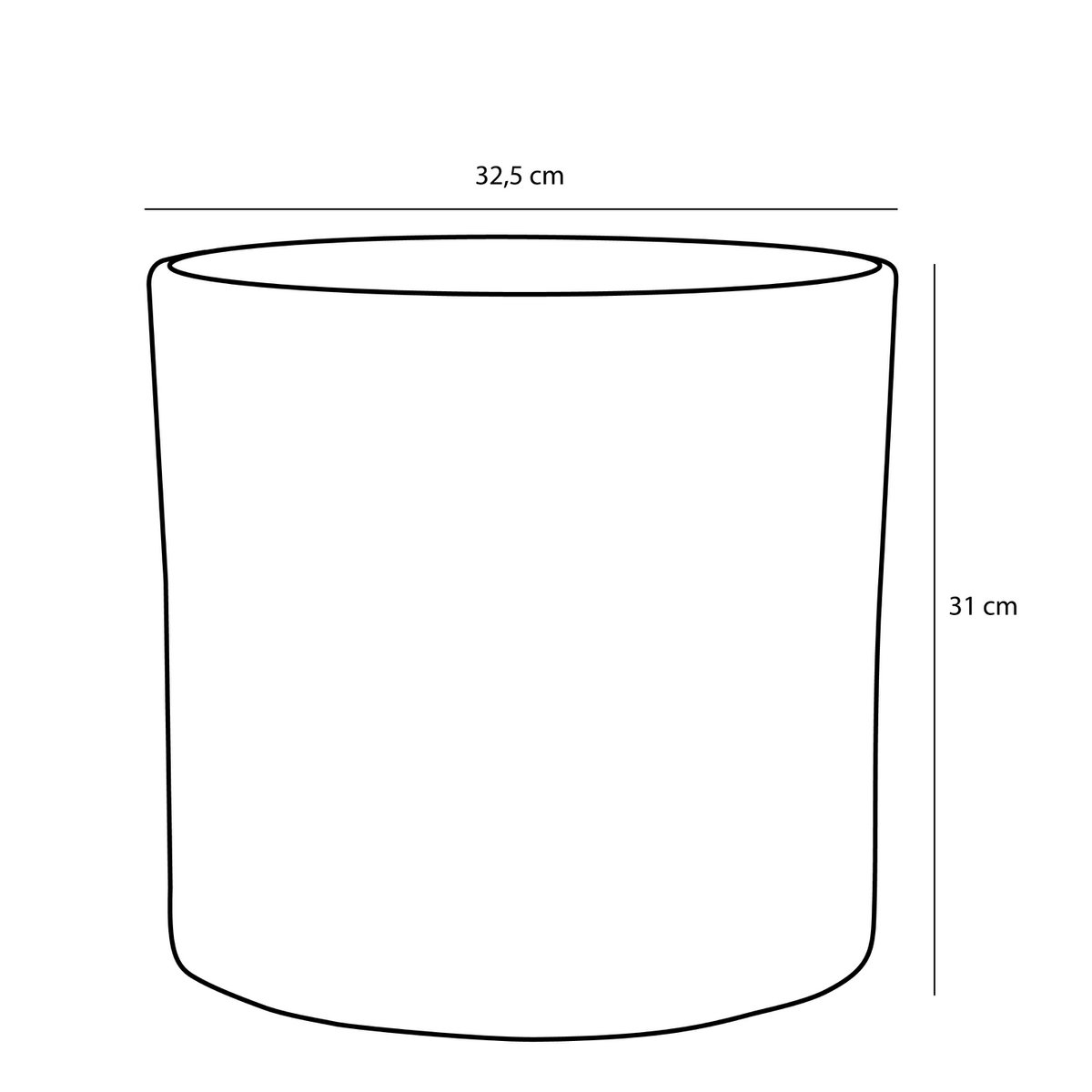 Era Flowerpot - H31 x Ø33 cm - Rough - Light gray