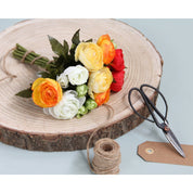 Bouquet de renoncules artificielles - H 22 x Ø 19 cm - Orange