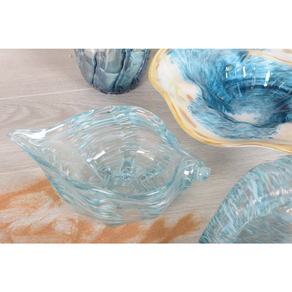 Bowl Ocean Blue Shell 29x17.5x9.5cm