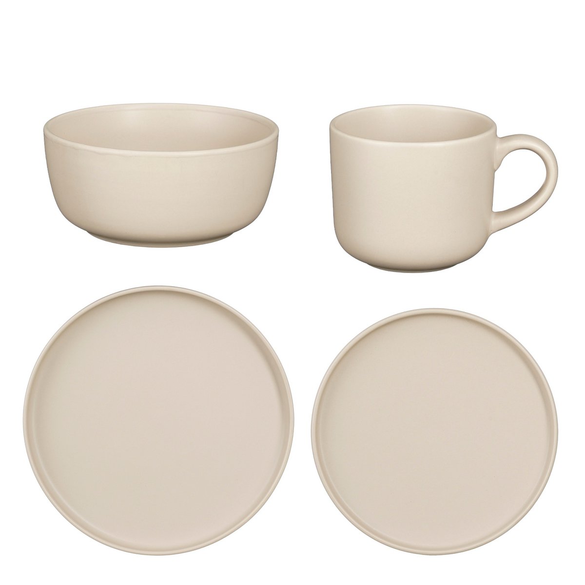 OZZU DESCRIES SET 4 PERSONS - STONE GOOD - TAUPE