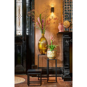 Firenza Bottle Vase - H59 x Ø29 cm - Recycled Glass - Ocher