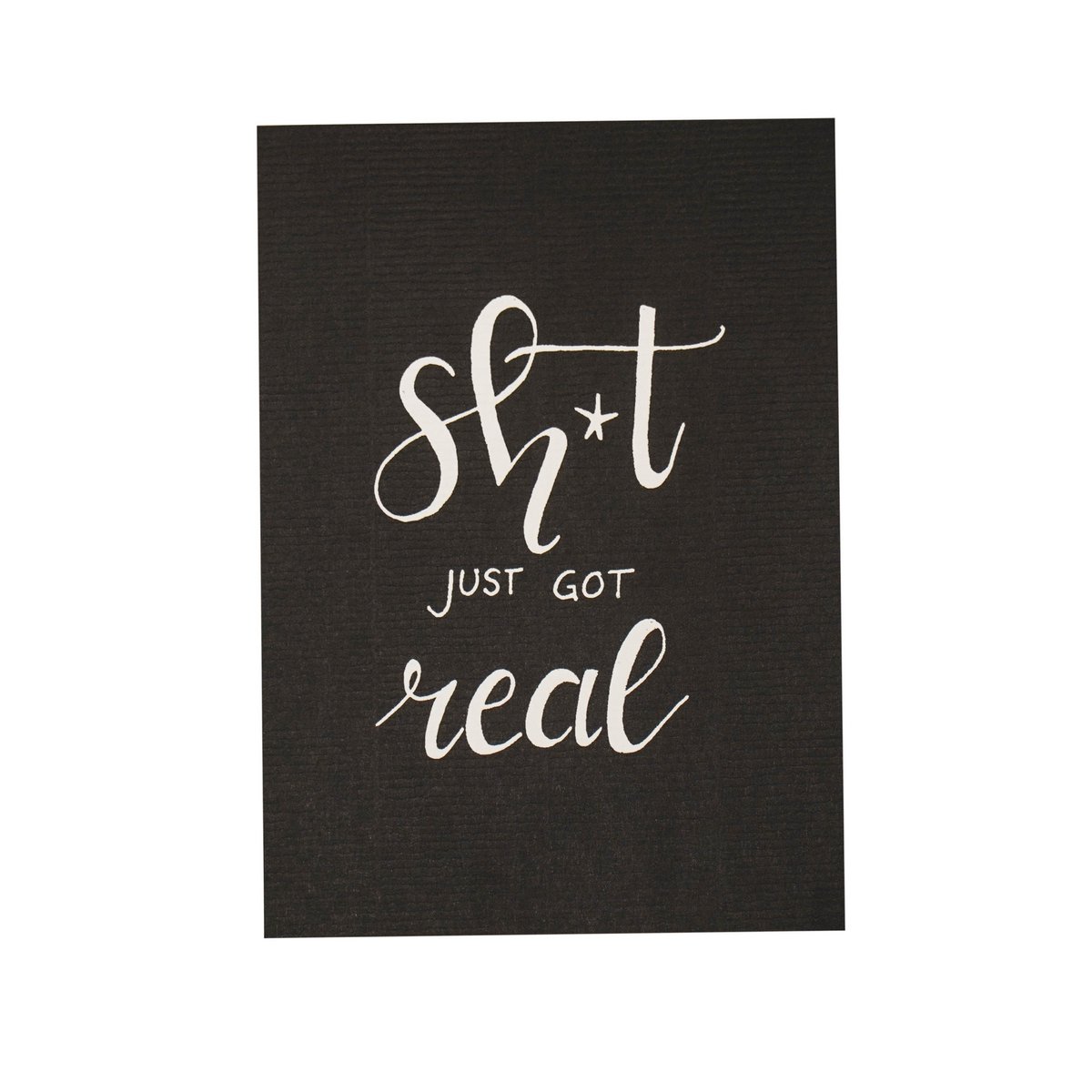 Postcard - Shit just got real - Set of 5
