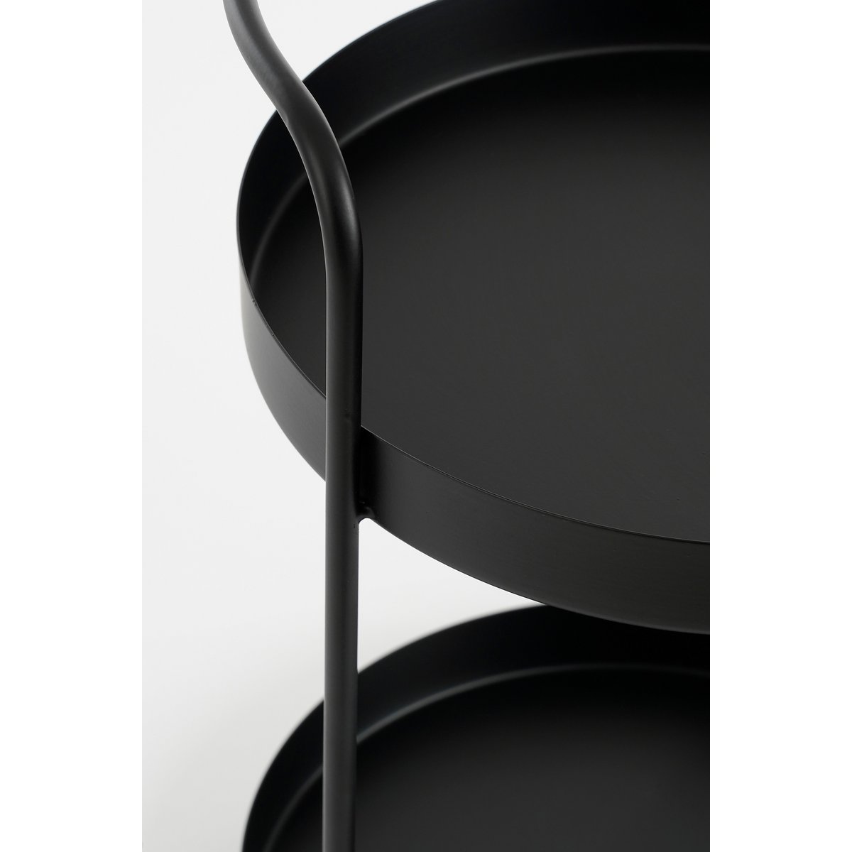 Stanli Etagère 2 -Layer - H35 x Ø25 cm - Metal - Black