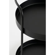 Stanli Etagère 2 -Layer - H35 x Ø25 cm - Metal - Black